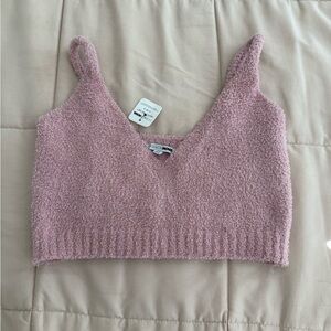 Fashion Nova Blush Fuzzy Knit Top